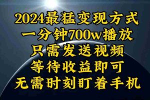 （10652期）一分钟700W播放，暴力变现，轻松实现日入3000K月入10W