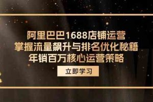 阿里巴巴1688店铺运营,掌握流量飙升与排名优化秘籍 年销百万核心运营策略