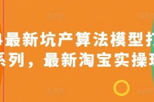 2024最新坑产算法模型打款玩法系列，最新淘宝实操玩法