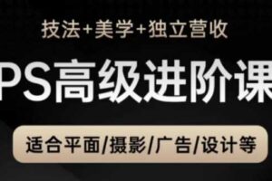 PS高级后期进阶课（技法+美学+独立营收），适合平面摄影广告设计等