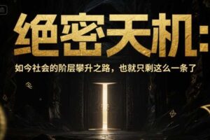 付费文章：绝密天机：如今社会的阶层攀升之路，也就只剩这么一条了