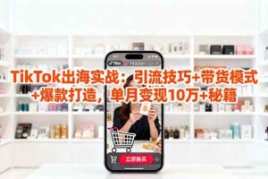 (16358期)「TikTok出海实战」引流技巧+带货模式+爆款打造,单月变现10万+秘籍