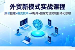 (16363期)外贸新模式实战课程,账号搭建+截流技术+AI矩阵+独家方法实现自动化获客
