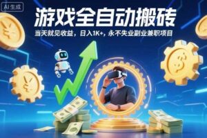 游戏全自动搬砖,当天就见收益,日入1K+,永不失业副业兼职项目【揭秘】