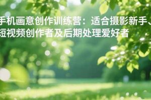 (16510期)手机摄影之画意创作训练营:适合摄影新手、短视频创作者及后期处理爱好者