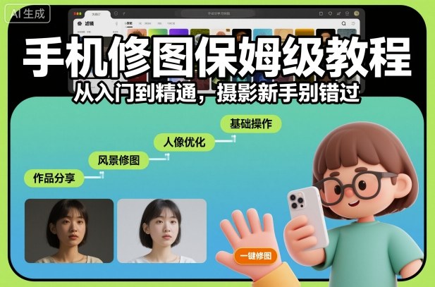 手机修图保姆级教程,从入门到精通,摄影新手别错过