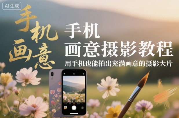 手机画意摄影教程，用手机也能拍出充满画意的摄影大片
