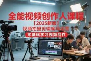 全能视频创作人课程【2025新版】视频拍摄剪辑编导运营，零基础学习视频创作（更新）