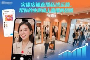 实体店铺直播私域运营，帮你的生意插上直播的翅膀