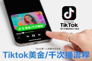TK中视频计划项目,Tiktok第一人称解说流程,每干次播放奖励4-5美金
