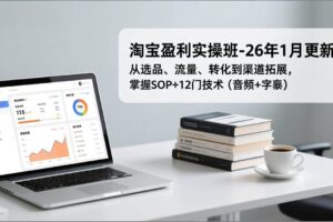 (17105期)淘宝盈利实操班-26年1月更新,从选品、流量、转化到渠道拓展,掌握SOP+12门技术(音频+字幕)