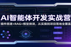 AI智能体开发实战营：插件搭建+RAG+模型微调，从实操到项目落地全覆盖