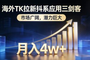 (17242期)海外TK拉新抖系应用三剑客,市场广阔,潜力巨大,月入1w+