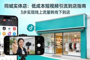 同城实体店，如何低成本把客户从短视频带到线下门店