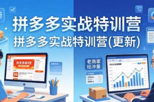 (17975期)拼多多实战特训营(更新4月):不管是新手入门或老商家冲量,都有实操方法,跟着学,少走弯路